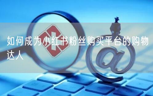 如何成为小红书粉丝购买平台的购物达人